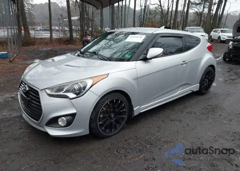 2013 Hyundai Veloster Turbo W/Blue из США, поврежденный, VIN KMHTC6AE8DU180551